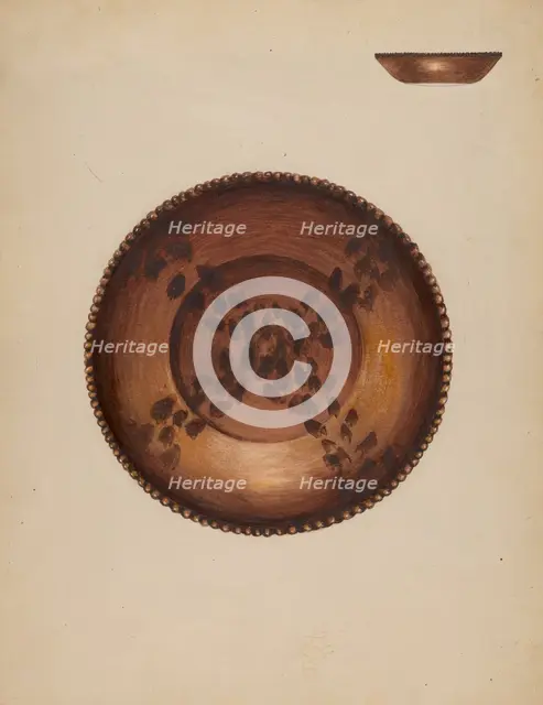 Pie Plate, 1936. Creator: Anna Aloisi.