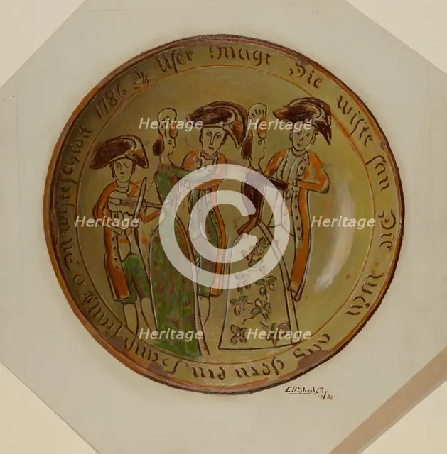 Pie Plate, 1936. Creator: Eugene Shellady.
