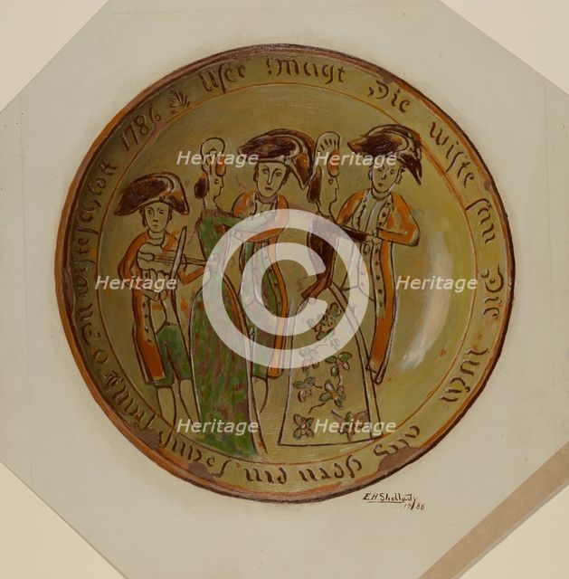 Pie Plate, 1936. Creator: Eugene Shellady.