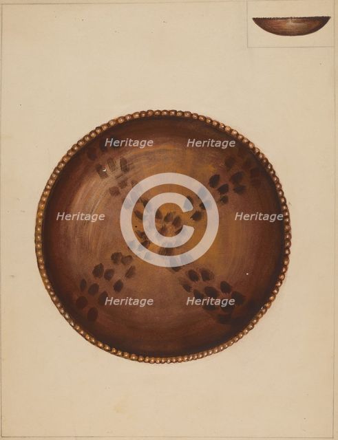 Pie Plate, 1936. Creator: Mina Lowry.