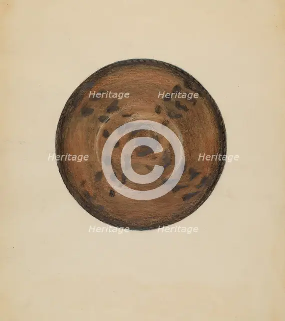 Pie Plate, c. 1936. Creator: Meyer Goldbaum.