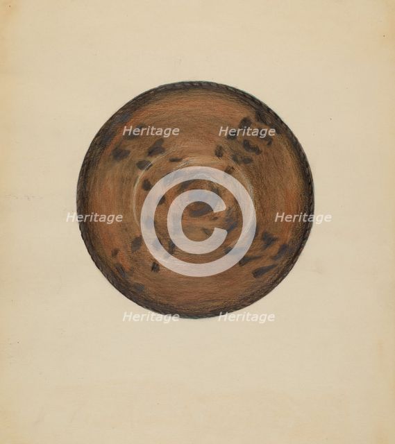 Pie Plate, c. 1936. Creator: Meyer Goldbaum.