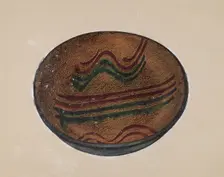 Pie Plate, c. 1936. Creators: Agnes Karlin, Mina Lowry