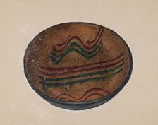 Pie Plate, c. 1936. Creators: Agnes Karlin, Mina Lowry