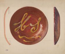 Pie Plate, c. 1937. Creator: Elmer Weise