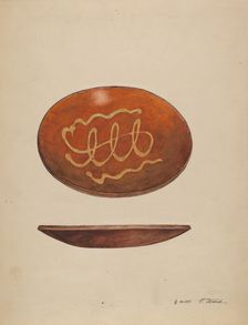 Pie Plate, c. 1937. Creator: Paul Ward