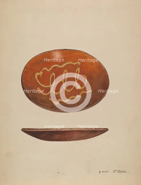 Pie Plate, c. 1937. Creator: Paul Ward.