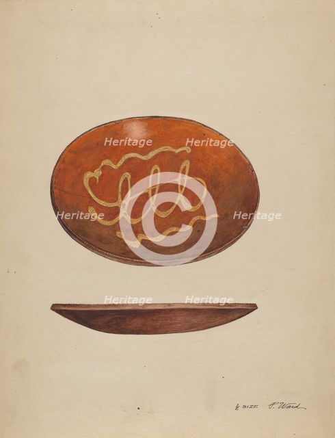 Pie Plate, c. 1937. Creator: Paul Ward.