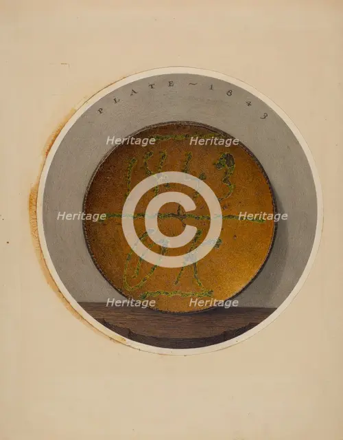 Pie Plate, c. 1938. Creator: John Matulis.