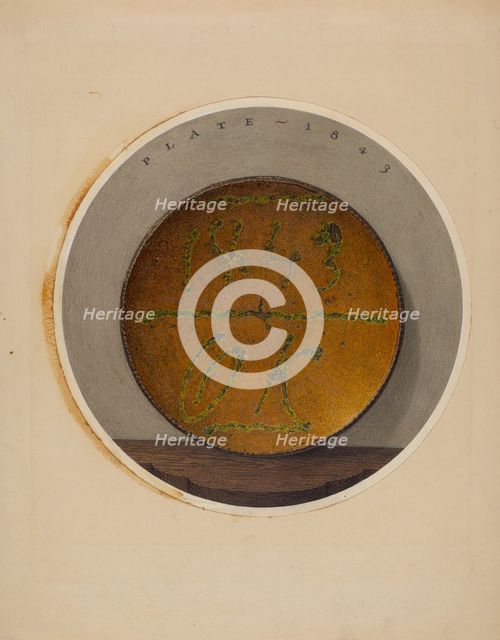 Pie Plate, c. 1938. Creator: John Matulis.