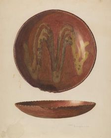 Pie Plate, c. 1939. Creator: Carl Buergerniss