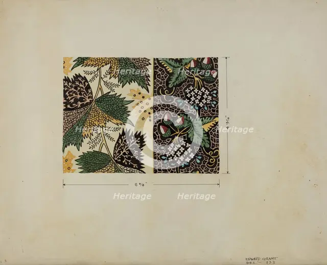 Piece of Calico, c. 1936. Creator: Edward Grant.