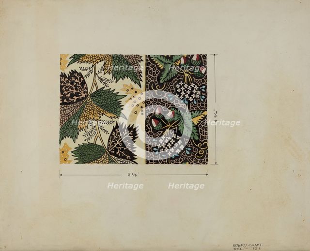 Piece of Calico, c. 1936. Creator: Edward Grant.