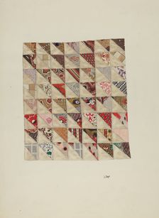 Piece of Calico Patchwork, 1935/1942. Creator: Joseph L. Boyd