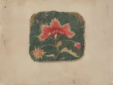 Piece of Crewel Embroidery, c. 1936. Creator: Phyllis Dorr