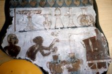 Piece of a fresco from Thebes