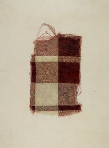 Piece of Homespun Wool, c. 1938. Creator: Hugh Clarke