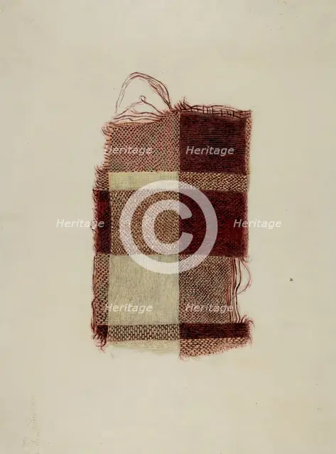 Piece of Homespun Wool, c. 1938. Creator: Hugh Clarke.