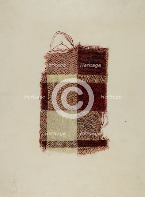 Piece of Homespun Wool, c. 1938. Creator: Hugh Clarke.