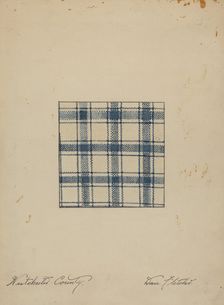Piece of Handwoven Linen, c. 1937. Creator: Daniel Fletcher