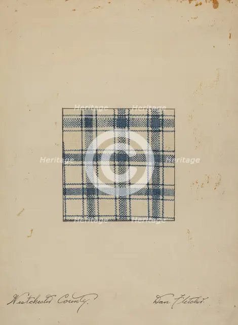 Piece of Handwoven Linen, c. 1937. Creator: Daniel Fletcher.