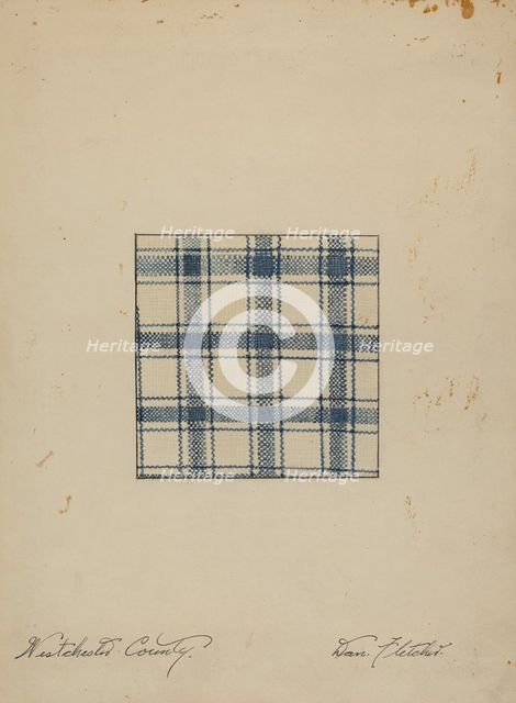 Piece of Handwoven Linen, c. 1937. Creator: Daniel Fletcher.