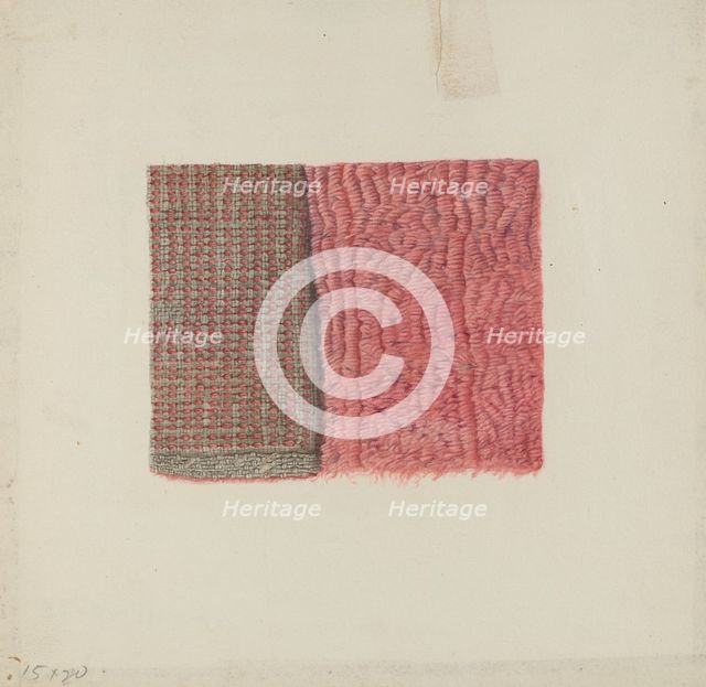 Piece of Shag, c. 1936. Creator: Frances Cohen.