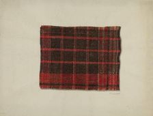 Piece of Wool Plaid, c. 1938. Creator: Raymond Manupelli