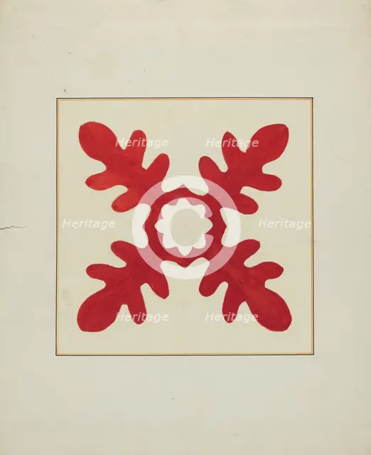 Pieced Autograph Quilt (1 Piece), c. 1936. Creators: Cornelius Christoffels, Margaret Linsley.