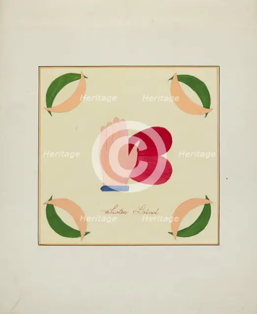 Pieced Autograph Quilt (1 Piece), c. 1936. Creators: Cornelius Christoffels, Margaret Linsley.