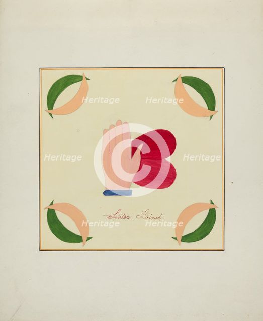 Pieced Autograph Quilt (1 Piece), c. 1936. Creators: Cornelius Christoffels, Margaret Linsley.