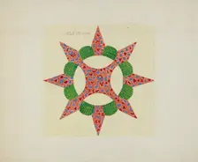 Pieced Autograph Quilt (1 Piece), c. 1936. Creators: Cornelius Christoffels, Margaret Linsley