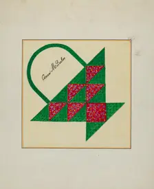 Pieced Autograph Quilt (1 Piece), c. 1936. Creators: Cornelius Christoffels, Margaret Linsley