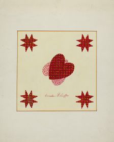 Pieced Autograph Quilt (1 Piece), c. 1936. Creators: Cornelius Christoffels, Margaret Linsley