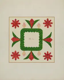 Pieced Autograph Quilt (1 Piece), c. 1936. Creators: Cornelius Christoffels, Margaret Linsley