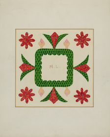 Pieced Autograph Quilt (1 Piece), c. 1936. Creators: Cornelius Christoffels, Margaret Linsley