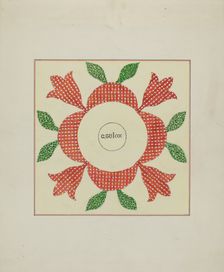 Pieced Autograph Quilt (1 Piece), c. 1936. Creators: Cornelius Christoffels, Margaret Linsley