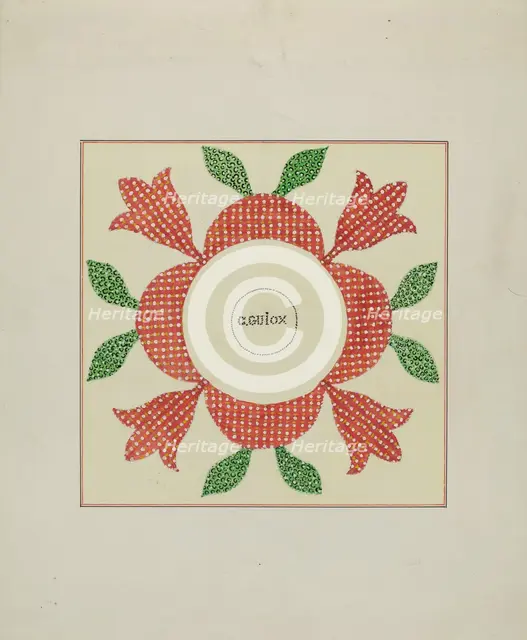 Pieced Autograph Quilt (1 Piece), c. 1936. Creators: Cornelius Christoffels, Margaret Linsley.