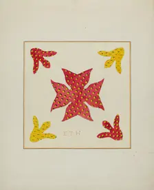 Pieced Autograph Quilt (1 Piece), c. 1936. Creators: Cornelius Christoffels, Margaret Linsley