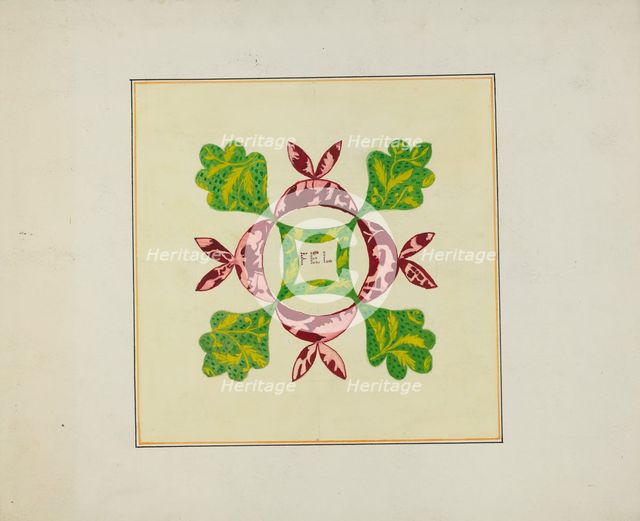 Pieced Autograph Quilt (1 Piece), c. 1936. Creators: Cornelius Christoffels, Margaret Linsley.