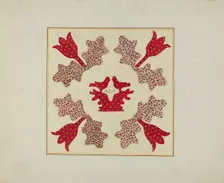 Pieced Autograph Quilt (1 Piece), c. 1936. Creators: Cornelius Christoffels, Margaret Linsley
