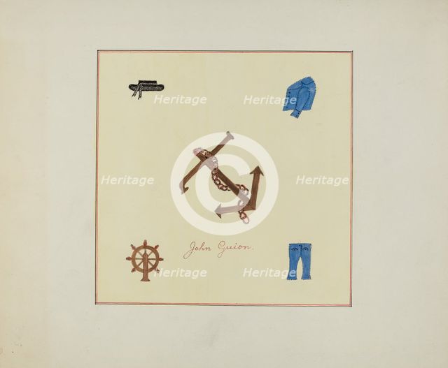 Pieced Autograph Quilt (1 Piece), c. 1936. Creators: Cornelius Christoffels, Margaret Linsley.
