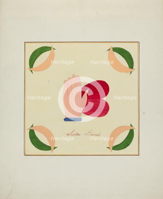 Pieced Autograph Quilt (1 Piece), c. 1936. Creators: Cornelius Christoffels, Margaret Linsley.