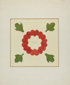 Pieced Autograph Quilt (1 Piece), c. 1936. Creators: Cornelius Christoffels, Margaret Linsley