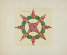 Pieced Autograph Quilt (1 Piece), c. 1936. Creators: Cornelius Christoffels, Margaret Linsley