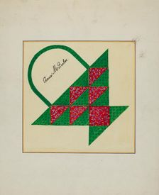 Pieced Autograph Quilt (1 Piece), c. 1936. Creators: Cornelius Christoffels, Margaret Linsley