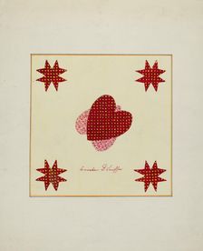 Pieced Autograph Quilt (1 Piece), c. 1936. Creators: Cornelius Christoffels, Margaret Linsley