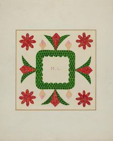 Pieced Autograph Quilt (1 Piece), c. 1936. Creators: Cornelius Christoffels, Margaret Linsley