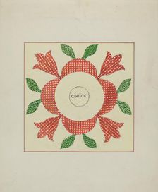 Pieced Autograph Quilt (1 Piece), c. 1936. Creators: Cornelius Christoffels, Margaret Linsley