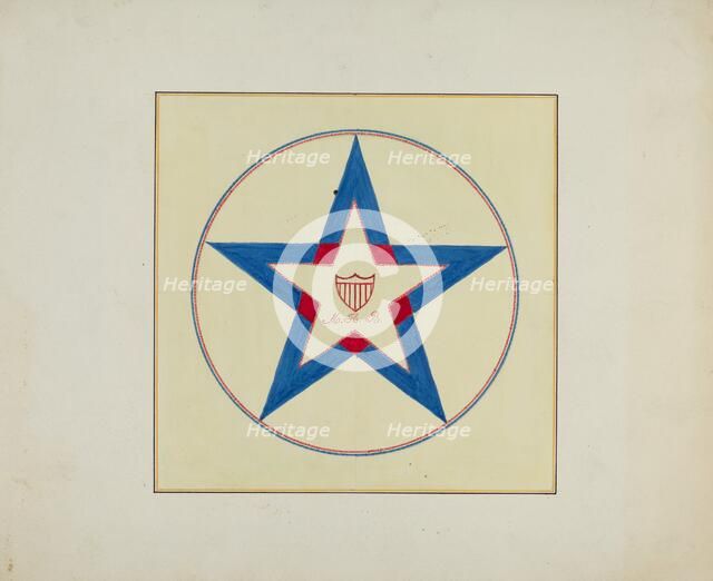 Pieced Autograph Quilt (1 Piece), c. 1936. Creators: Cornelius Christoffels, Margaret Linsley.